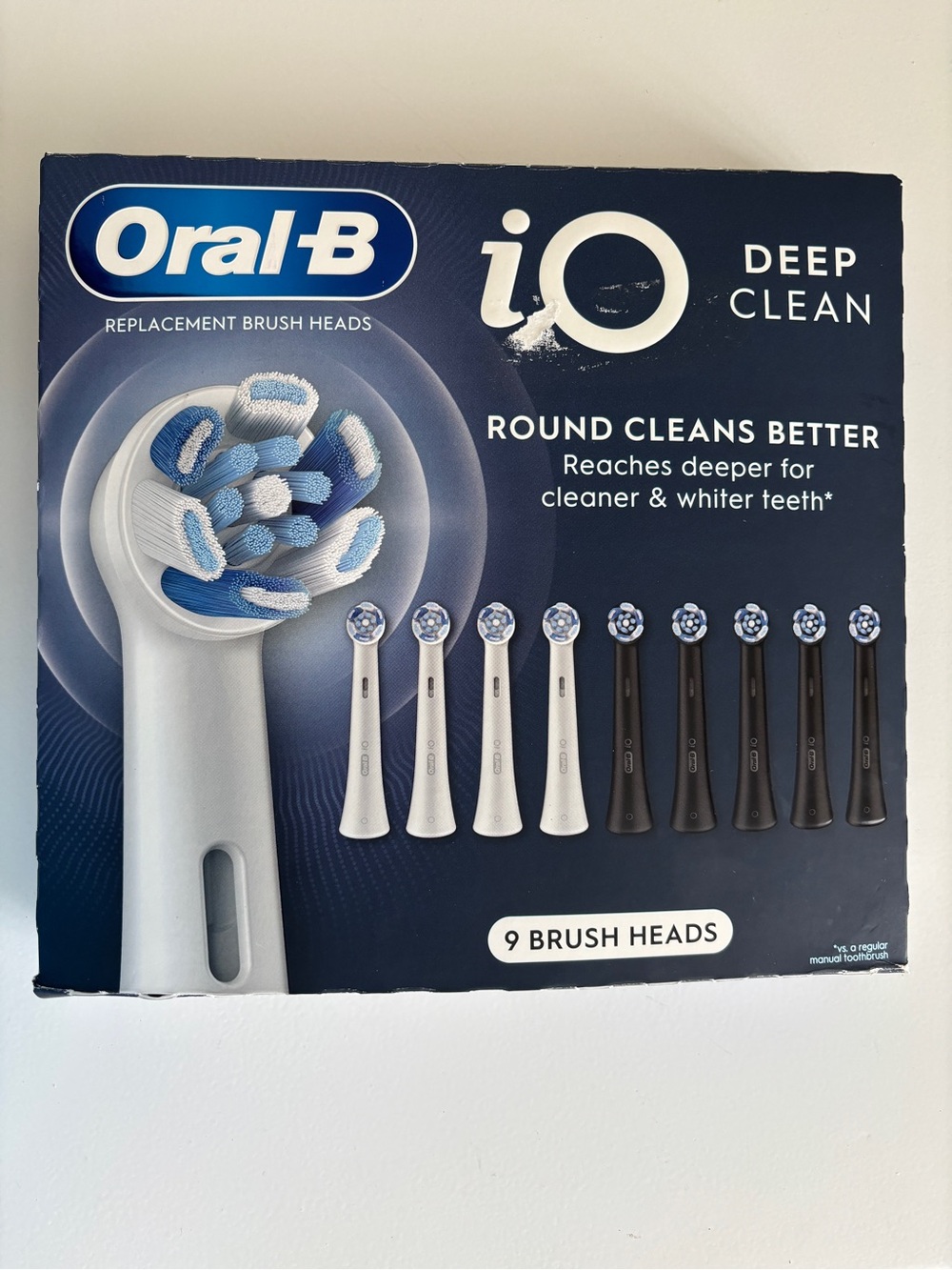 Oral-B iO Deep Clean Replacement Toothbrush Heads 4/White & 5/Black New Open Box